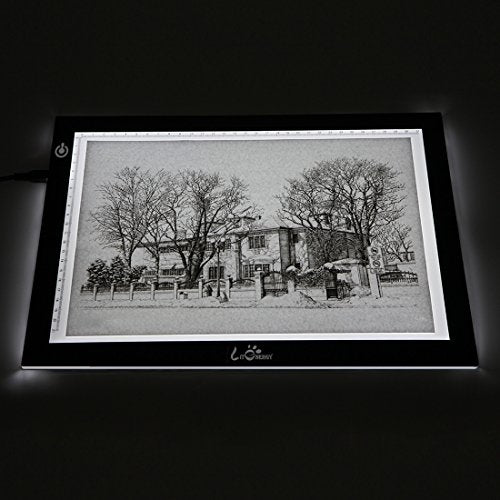 LitEnergy A3 LED Copy Board Light Tracing Box, Ultra-Thin Adjustable USB Power Artcraft LED Trace Light Pad for Tattoo Drawing, Streaming, Sketching, Animation, Stenciling