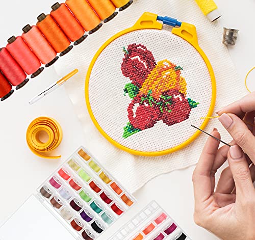 ilauke 72 Pcs Sewing Thread 700 Yards, 36 Colors Prewound Bobbins Thread for Sewing, Polyester Sewing Machine Threads for Brother Singer Janome with Sewing Supplies