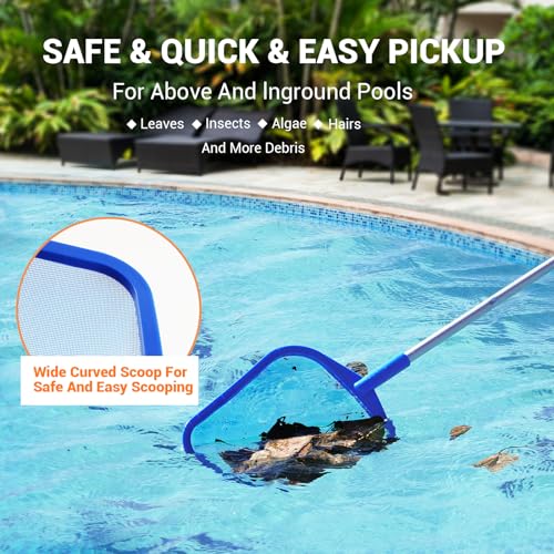 Tavaleu Pool Skimmer- Pool Skimmer Net without Pole, Swimming Pool Skimmer Net with Reinforced Frame, Pool Nets for Cleaning