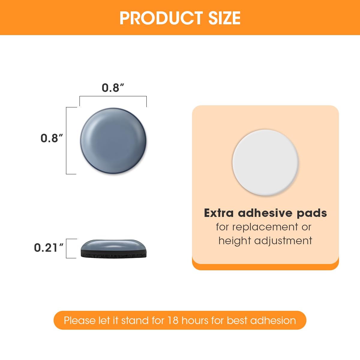Aieve Appliance Sliders, 8 Pcs Small Appliance Slider for Countertop, Self Adhesive Home Finds Caster Wheels Rollers, Kitchen Must Have Gadgets for Stand Mixers, Coffee Makers, Air Fryers