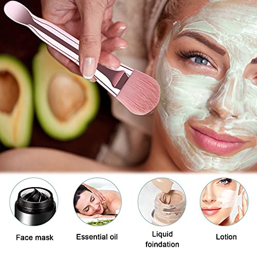 NIZJX Silicone Face Mask Applicator Double-Ended 3 Pcs Mask Applicator Tool Soft Facial Mask Brushes for Mud, Clay, Charcoal Mixed Mask, Soft Bristle Makeup Brush for Powdered Liquid Makeup