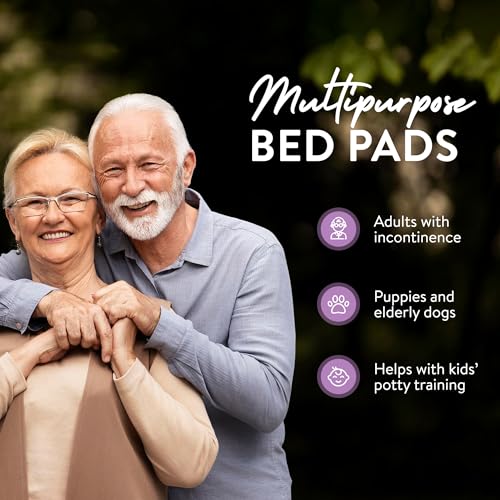 Inspire Ultra Underpads Incontinence Bed Pads | Chic Gray Modern Design | Hospital Bed Pads Disposable Adult Extra Large Chux Pads | Medical Bed Linens | Chucks Pads Disposable Adult