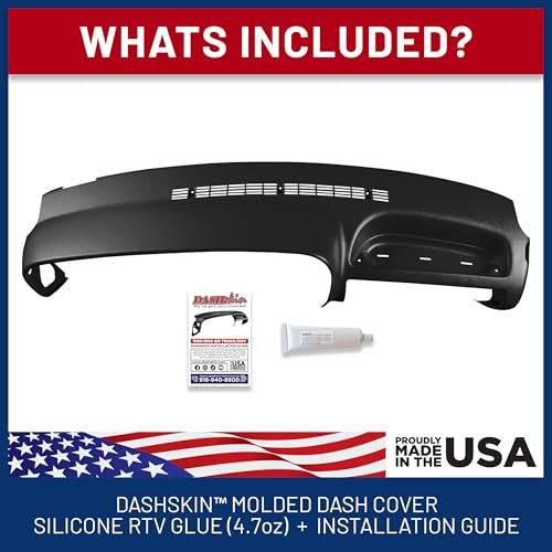 DashSkin Molded Dash Cover Compatible with 95-96 GM SUVs and Pickups in Black - Made in The USA