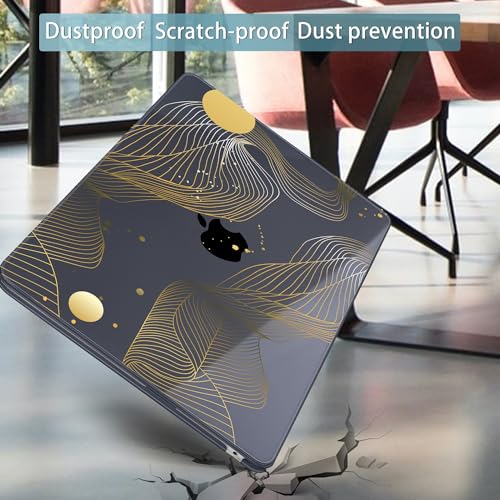 Mektron Designed for 2024/2023 MacBook Air 15 INCH M3 A3114 /M2 A2941 Case, Printed Plastic Hard Shell Cover with 15.3" Liquid Retina Display Touch ID, Glittering Butterfly