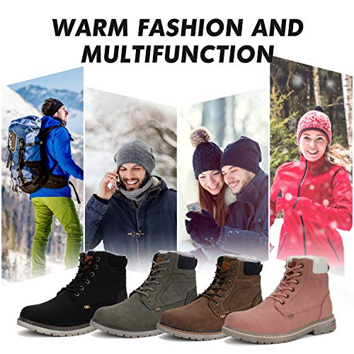 Mishansha Mens Winter Hiking Boots Waterproof Warm Snow Boots for Men Outdoor Trekking Camping