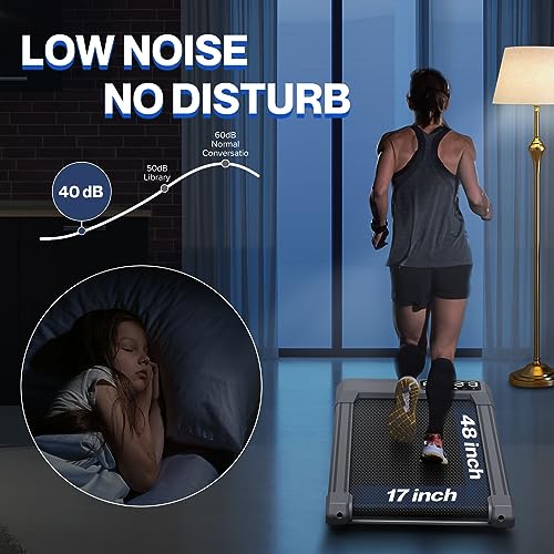 WELLFIT 3.0HP Folding Treadmills with Incline, Under Desk Walking Pad 340+LBS Weight Capacity, Treadmill for Home Office with Handle Bar, Foldable Treadmill Work with KINOMAP Apple Health No Assembly
