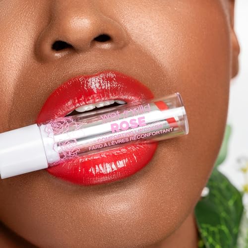 wet n wild Rose Comforting Glossy Natural Lipstick Dark Red Taffy Daddy