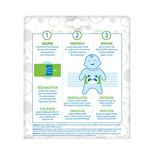 Dr. Brown's Infant Gripebelt for Colic Relief, Heated Tummy Wrap, Baby Swaddling Belt for Gas Relief, Natural Relief for Upset Stomach in Babies and Toddlers, Panda, 0-3m