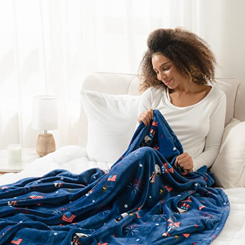Berkshire Blanket Peanuts® VelvetLoft® Cute Character Snoopy Plush Throw Blanket,The Flying Ace,Throw 55 in x 70 in (Official Peanuts® Product)