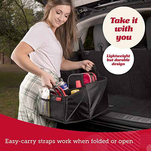 Lusso Gear Car Seat Organizer with Cup Holders - Front or Backseat Organizer - 9 Storage Compartments for Travel - Fits Cars, Trucks, and Vans - Black