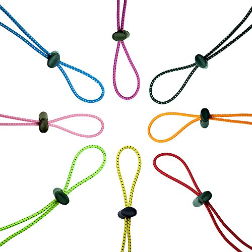 Flow Goggle Strap Kit (2-Pack) - Replacement Bungee Cord Straps for Swim Goggles (Solid Bright Orange)