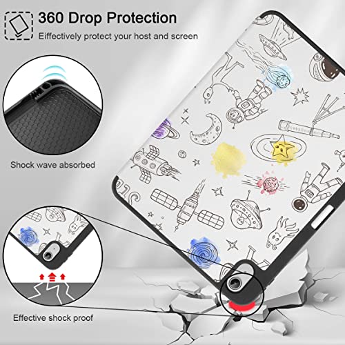 Tuiklol Case for iPad Air 6th Generation 11inch 2024 / iPad Air 10.9 inch 5th 4th Gen 2022 2020 Release with Pencil Holder, Slim Protective Auto Sleep/Wake Trifold Stand Tablet Cover,Leopard