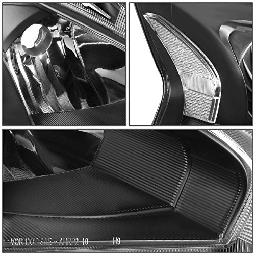 DNA MOTORING HL-OH-NA13-BK-CL1 Black Housing Clear Side Projector Headlights Replacement For 13-15 Altima Sedan