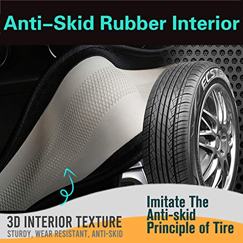 PINCTROT Bling Bling Comfy Steering Wheel Cover with Jumbo Crystal Rhinestones, Anti-Slip Diamond Leather, Universal 15 Inch (Silver)