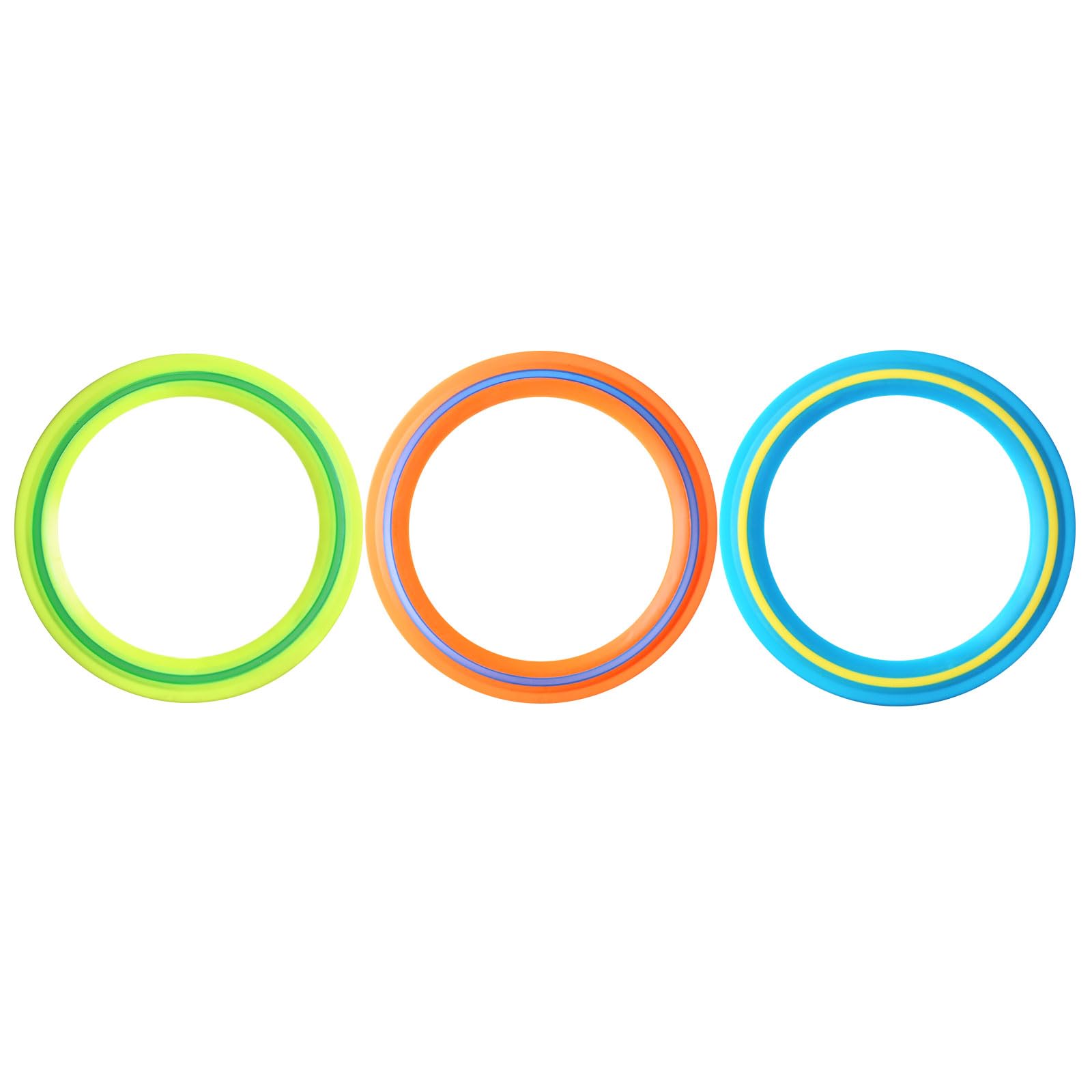 Flying Disc for Kids Adults 11 inch Flying Ring, 3 Pack Beach Backyard Sports Play Soft Discs,Best Sport Outdoor Tossing Toy Gift for 4+ Year Old Boys Girls Family 3PCS (Yellow,Orange & Turquoise)