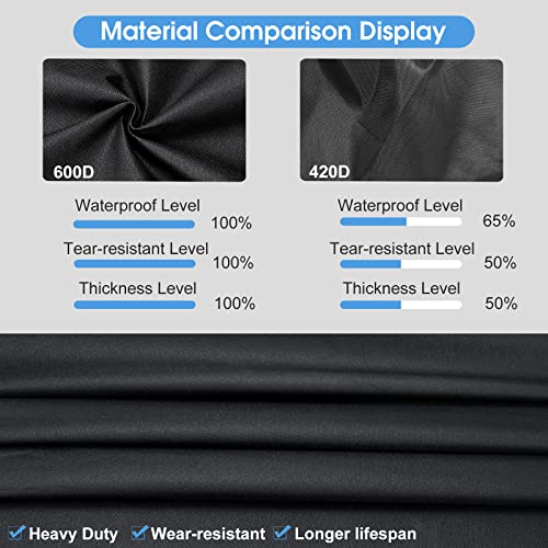 Griddle Cover 600D Heavy Duty for Blackstone 22 inch 17 inch Griddle with Hood and Stand, BBQ Gas Grill Cover Waterproof Windproof Weather Resistant for Outdoor, BBQ, Grilling, Camping