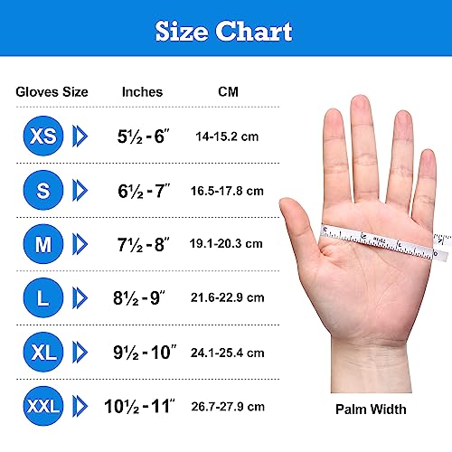 TitanFlex Nitrile Exam Gloves, Blue, 6-mil, Small, Box of 100, Heavy Duty Nitrile Gloves Disposable Latex Free, Powder Free, Medical Gloves, Cooking Gloves, Mechanic Gloves, Cleaning Gloves