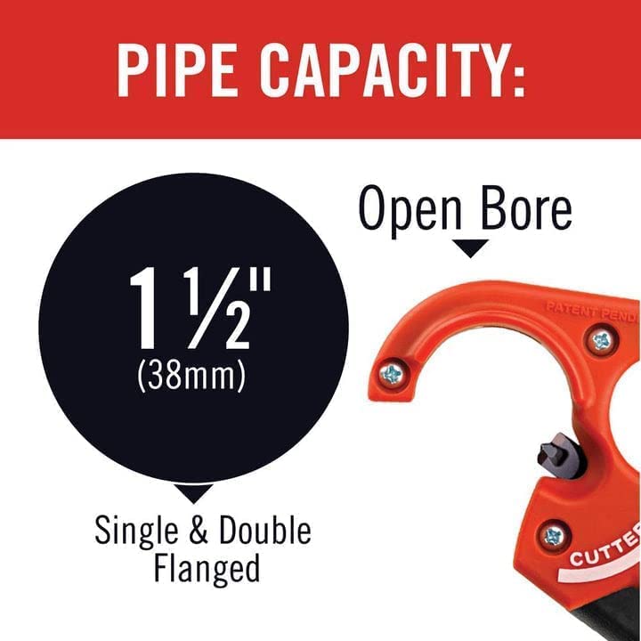 Ridgid - 41608 RIDGID PTEC 30000 Tubular Tailpiece Extension Cutter, 1-1/4", Red