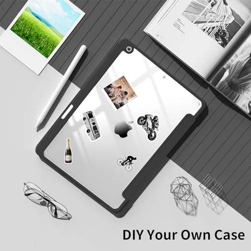 BQDIYOO Case for iPad 9th Generation 2021/iPad 8th Generation 2020/iPad 7th Generation 2019, iPad 10.2 Case with Pencil Holder, iPad 9/8/7 Case Auto Sleep Wake and Lightweight, Black