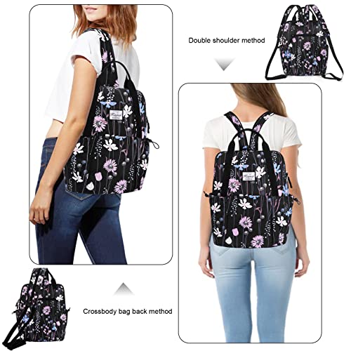 Kamo Women Fashion Backpack Purse Multi Pockets Original Print Daypack Casual Sling Bag for Women