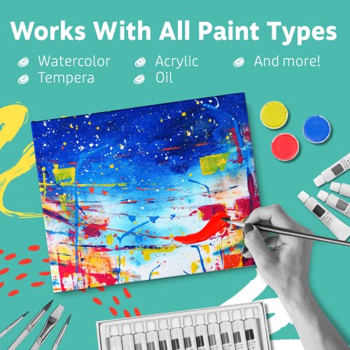 Artlicious Canvases for Painting - Pack of 12, 12 x 16 Inch Blank White Canvas Boards - 100% Cotton Art Panels for Oil, Acrylic & Watercolor Paint
