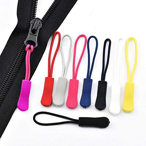 Luggage Zipper Pull Replacement for Backpack: YZSFIRM 10 Pcs Zipper Tab - Orange Heavy Duty Zipper Extender Cord for Bag Suitcase Jacket