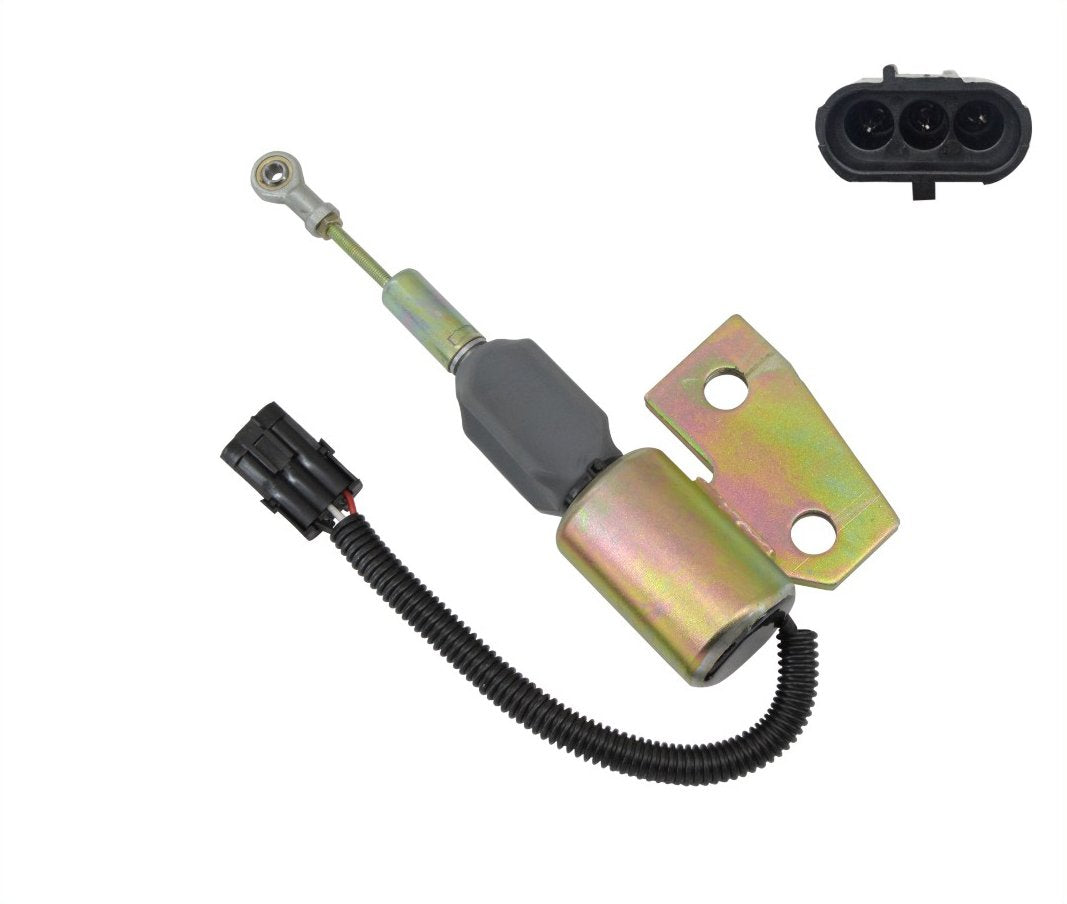 New Premium Fuel Shut Off Solenoid Continuous Duty fits Case 1840,1845C,5120,5130,5140,5220,5230,5240,5250,650G,650H,686G,686GRX,1150H 87420952, Cummins 3991167, Syncro-Start SA-4941-12 7-19200