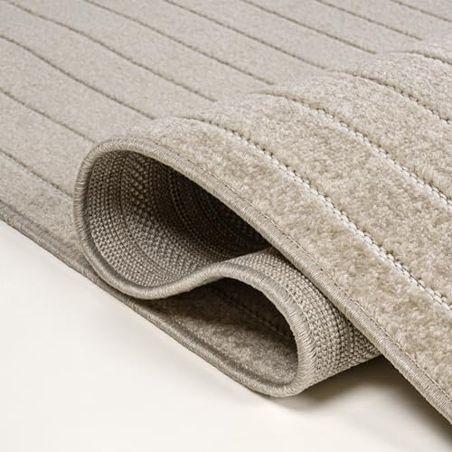 JONATHAN Y Odense High-Low Angle Ivory/Cream 9' Round Indoor/Outdoor Area Rug, Pet Friendly, Non-Shedding, Stain Resistant, Easy-Cleaning for Backyard, Patio, Porch (SCN101A-9R)