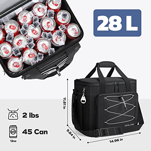 Soft Cooler Bag, Collapsible Cooler Insulated Leak Proof, Soft-Sided Cooler for Picnic, Grocery, Beach, Camping, Travel
