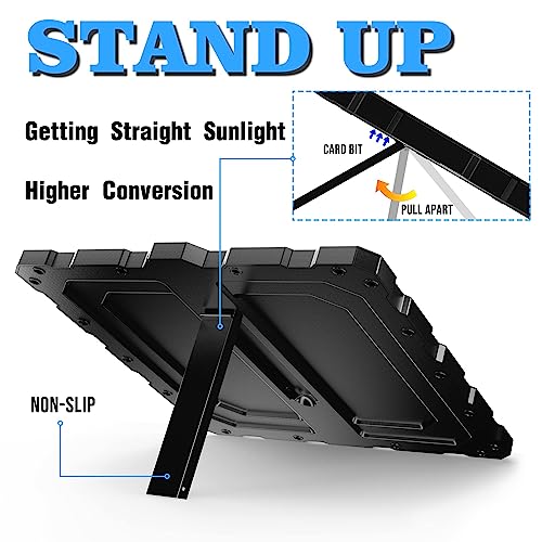 POWOXI Upgraded 7.5W-Solar-Battery-Trickle-Charger-Maintainer-12V Portable Waterproof Solar Panel Trickle Charging Kit for Car, Automotive, Motorcycle, Boat, Marine, RV,Trailer, Snowmobile, etc.