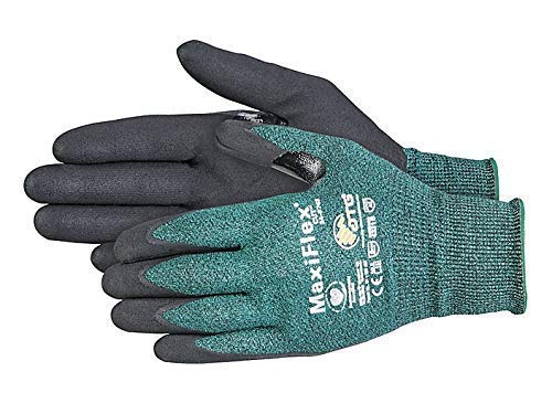 ATG 34-8743/L MaxiFlex Cut - Black Micro-Foam Nitrile Coated Palm And Fingers - Large - 12 Pair Per Box