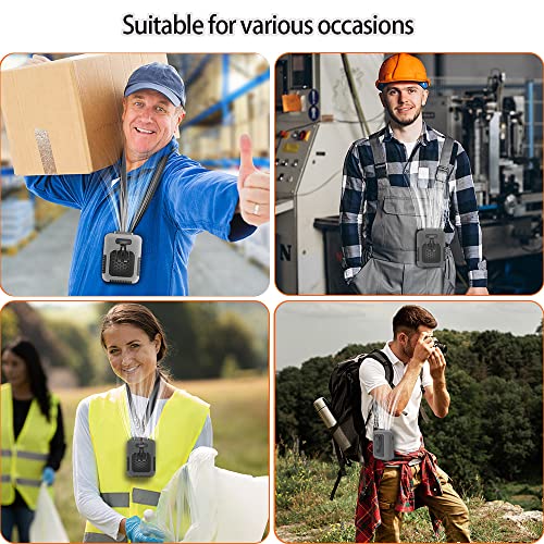 CAZOKASI 2023 Upgrade Waist Clip Fan Wearable Fan Portable Personal Body Fan Powerful 6000mAh Upto 24H Cooling and Heatstroke Prevention Fan (Gray)