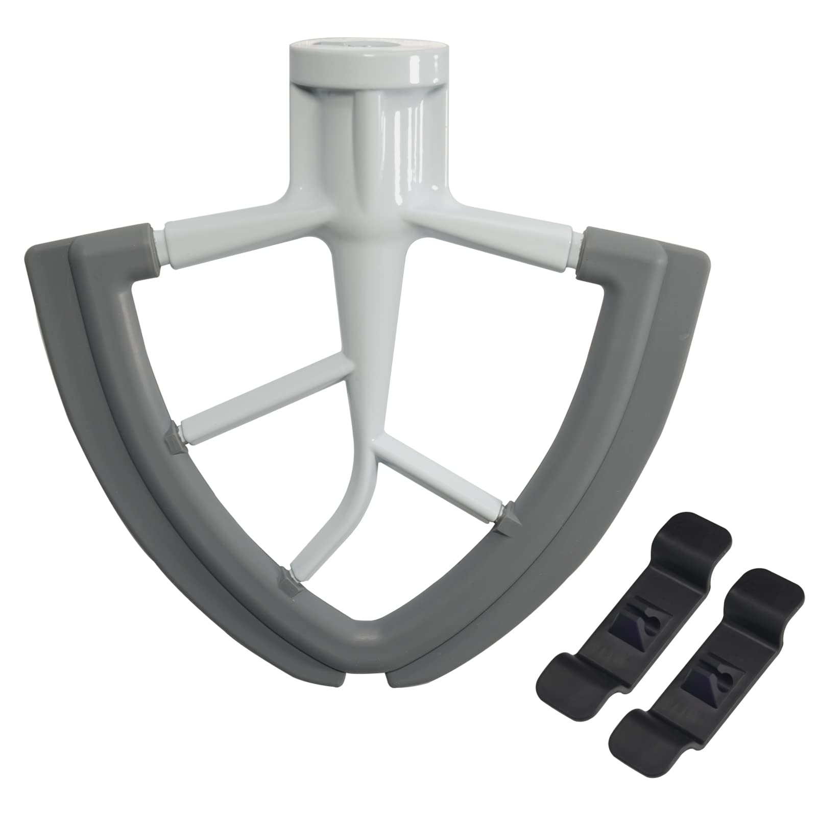 Flex Edge Beater For KitchenAid 4.5-5 Quart Tilt-Head Stand Mixers, Non-Stick Coated Blade Beater with Both-Sides Flexible Silicone Edges Bowl Scraper, Mixer Accessories Paddle Attachment