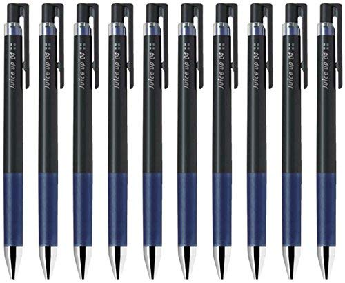 Pilot juice up 04 Retractable Gel Ink Pen, Ultra Fine Point 0.4mm, Blue Black Ink, Value Set of 10