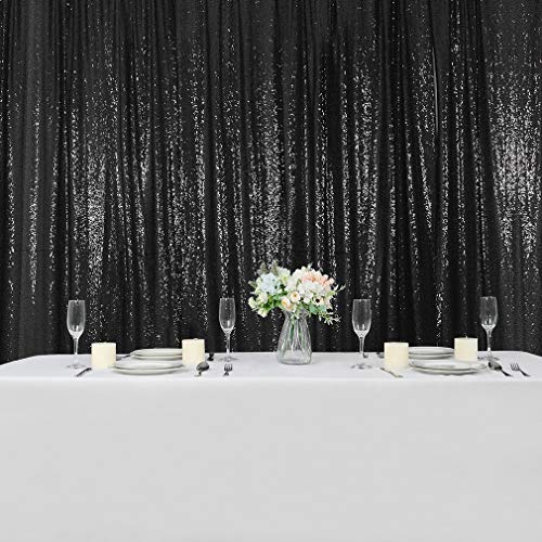 Hahuho Turquoise Sequin Backdrop Curtain, 4PCS 2FTx8FT Glitter Backdrop Curtain for Parties, Christmas, Wedding, Party Decoration(4 Panels, 2FT x 8FT, Turquoise