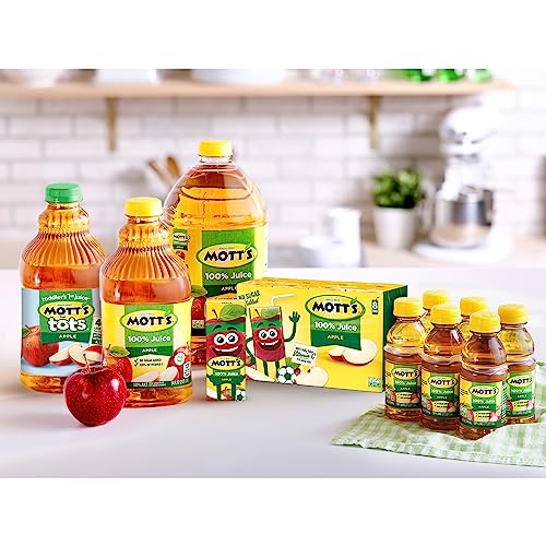 Mott's For Tots Apple, 64 Fl Oz Bottle, Juice With Purified Water, Good Source Of Vitamin C, 40% Less Sugar Than 100% Apple Juice, No Artificial Sweeteners