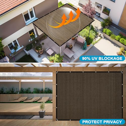 Artpuch Outdoor Pergola Shade Cover 13x24 FT Sun Shade Cloth with Grommets Light Grey 90% UV Protection Canopy Patio Privacy Screen (Customized Available)
