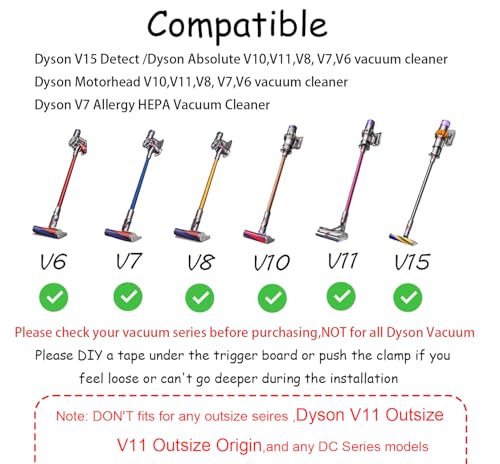 REEYEAR Power Button On/Off Control Clamp Compatible with Dyson Absolute/Motorhead V6 V8 V7 V10 V11 V15 Series Vacuum Cleaner, Dyson Trigger Lock, Free Your Gripping Fingers,1 Pack