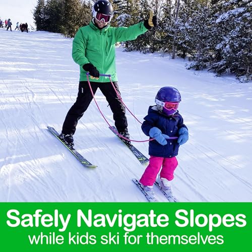 Edgie Wedgie - The Original Kids Ski Tip Connector (Blue/Green - Combo Pack)