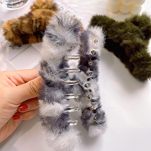 SEVEN LUCKY LIGHT Bow Claw Clip 4 Pcs Hair Bows for Women Satin Silk Fabric Large Claw Clips for Thick Hair