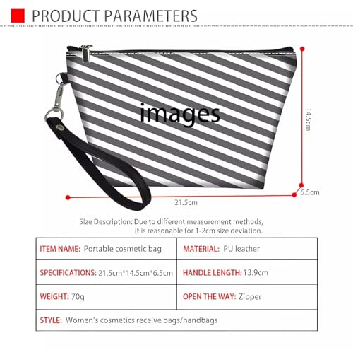 Poceacles Funny Sloth Print Makeup Bag Leather Waterproof Portable Toiletry Pouch Cosmetic Bag Daily Use Storage, Makeup Bag Organizer Travel Essentials for Women Gift