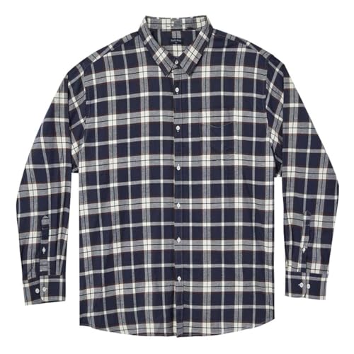 Double Pump Big and Tall Flannel Shirts for Men Cotton Long Sleeve Casual Button Down Plaid Shirt from XXL (T) to 6XL(T)(FL263,6XLT)