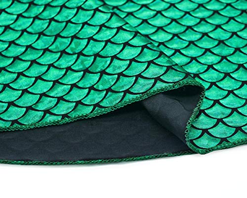 COTRIO Ariel Dress Size 6 Little Mermaid Costume Princess Mermaid Dresses Toddlers Halloween Outfits Role Play Dress up with Headband (Green)