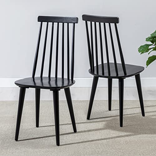DUHOME Dining Chairs Set of 2 Wood Dining Room Chair Grey Spindle Side Kitchen Room Country Farmhouse Chairs Grey