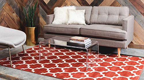 Unique Loom Trellis Collection Area Rug - Philadelphia (8' x 10' Rectangle Brown/Beige)