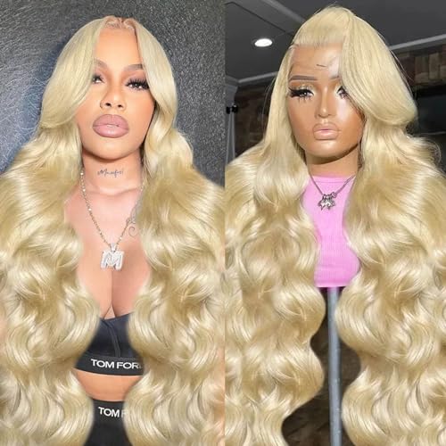 Blue Lace Front Wig Human Hair 13x4 Body Wave Blue Human Hair Wig Colored Lace Front Wigs Human Hair Pre Plucked 12A 200% Density Blue Lace Front Wig Glueless Frontal Wigs Human Hair HD Lace 22 Inch