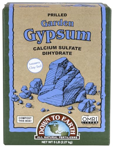 Down to Earth Organic Garden Gypsum Calcium Sulfate, 5 lb