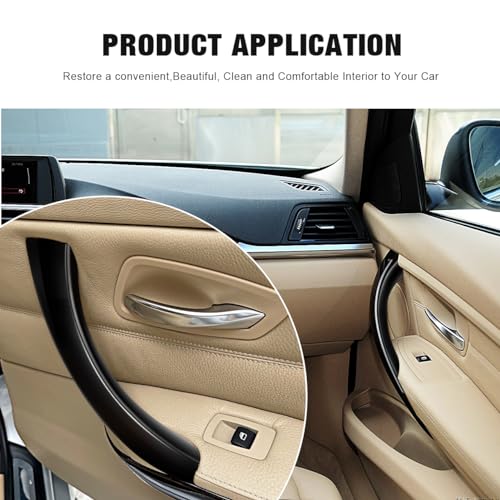 KVR F30 Door Pull Handle, Fit for 2012-2018 3 Series F30 F31 F34 F80 & 2014-2017 4 Series F32 F33 F36 F82 F83, Fit for 328i Door Handle (Right Front, Black)