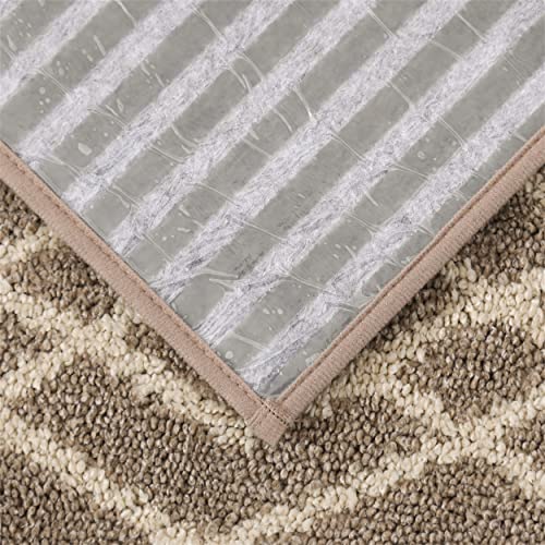 COSY HOMEER Soft Stair Treads Non-Slip Carpet Mat 28inX9in Indoor Stair Runners for Wooden Steps,Stair Rugs for Kids and Dogs, 100% Polyester TPE Backing 4pcs,Beige,Rhombus