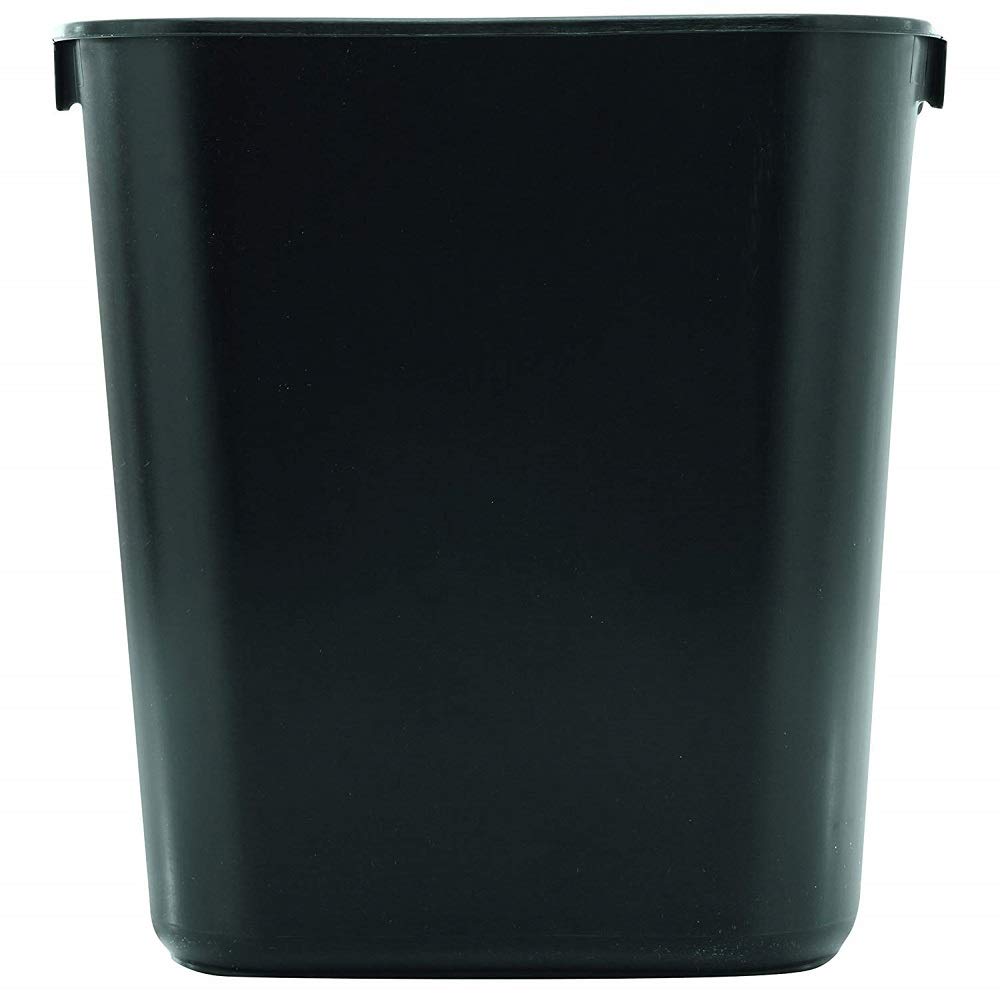 Rubbermaid Commercial Products Fg295500Bla Plastic Resin Deskside Wastebasket, 3.5 Gallon/13 Quart, Black